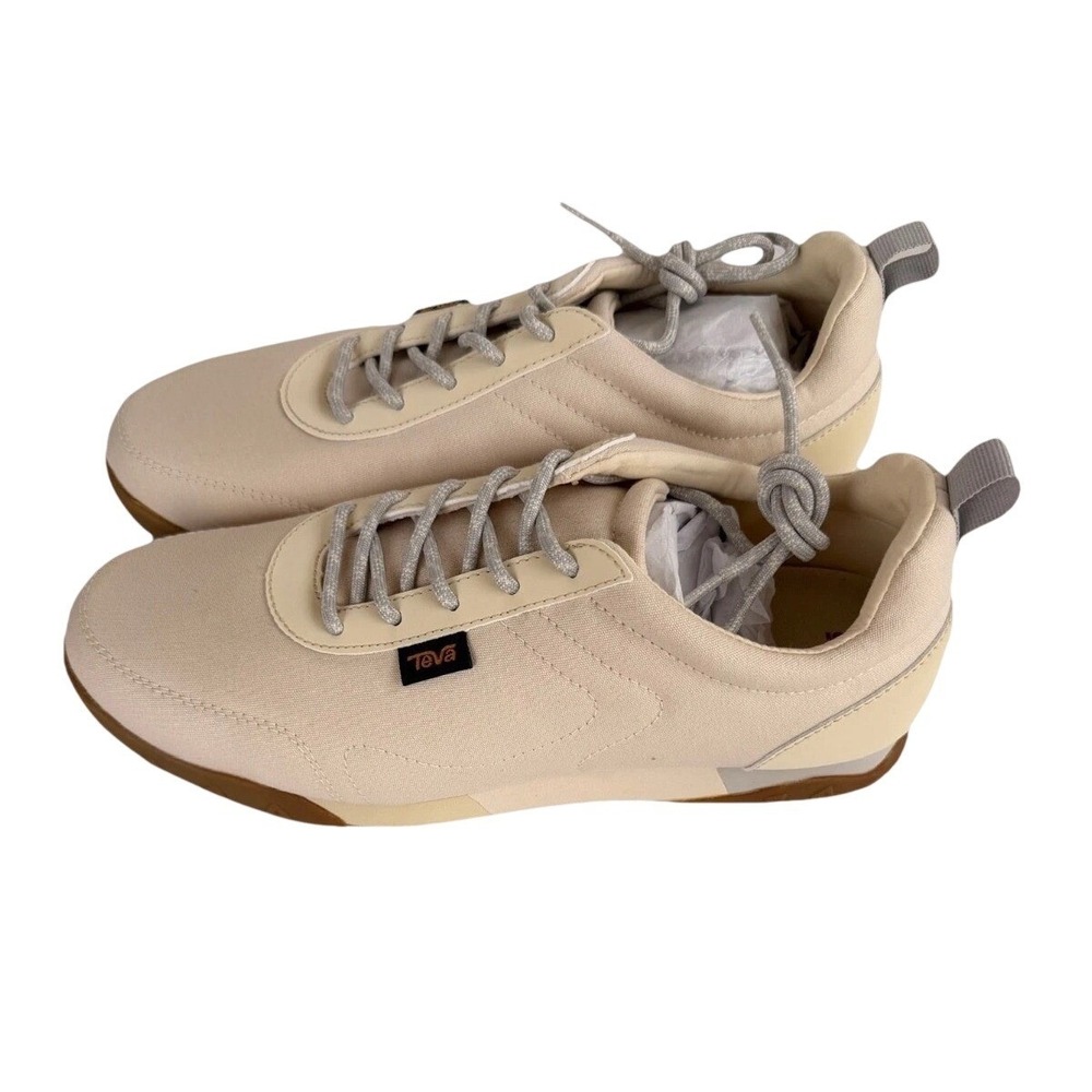 Teva Women's Size 9 Wyldland Birch Canvas Low Top Sneaker Walking Shoes White - Picture 7 of 10